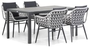 Tuinset 4 personen 160 cm Wicker Grijs Lifestyle Garden Furniture Dolphin/Varano