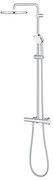 GROHE Tempesta Cosmopolitan Regendoucheset opbouw - hoofddouche 25cm - handdouche rond - thermostatisch - chroom 26670000