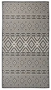 vidaXL Buitenkleed met patroon platgeweven 80x150 cm zwart