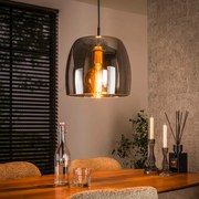 Moderne Hanglamp Grijs Rookglas 35 Cm