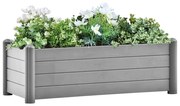 vidaXL Plantenbak verhoogd 100x43x35 cm PP steengrijs