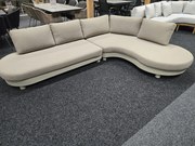 Showroommodel Costa Azzura organische hoek loungeset 2  delig aluminium latte zand
