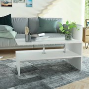 vidaXL Salontafel 90x59x42 cm spaanplaat wit