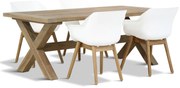 Tuinset 4 personen 200 cm Kunststof Wit Hartman Sophie