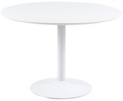 Witte Ronde Tafel Met Trompetpoot 110 Cm - 110 X 110cm.