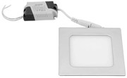 Sapho Start LED inbouwspot zilver 12cm vierkant