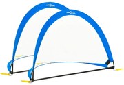 vidaXL 2 st Kindervoetbaldoelen met opbergtas 119x82x84,5 cm