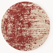 Rond wollen vloerkleed Cynthia met abstract patroon, handgeweven