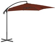 vidaXL Zweefparasol met stalen paal 250x250 cm terracottakleurig