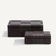 Set van 2 dozen van massief mangohout, Rimba