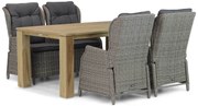 Tuinset 4 personen 165 cm Wicker Grijs Garden Collections Edingburgh/Brighton