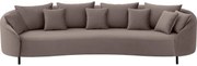 Goossens Bank Ragnar grijs, stof, 4-zits, modern design