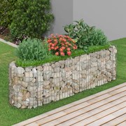 vidaXL Gabion plantenbak verhoogd 190x50x50 cm gegalvaniseerd ijzer