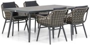 Tuinset 4 personen 180 cm Wicker Grijs Lifestyle Garden Furniture Dolphin/Sophia