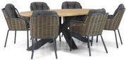 Tuinset 6 personen 240 cm Wicker Grijs Santika Furniture Santika