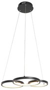 Hanglamp zwart incl. LED 3-staps dimbaar 3-lichts - Rondas Modern Binnenverlichting Lamp