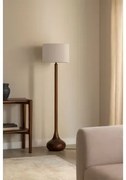 Adelaide Mangohouten Vloerlamp Donker Handvat Hout & Gebroken Wit Ø40 Cm - ↑30 Cm Arlina - Sklum