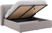 Goossens Gestoffeerd Bedframe Canon, 140 x 200 cm met storage, met 2x lattenbodem
