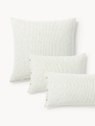 Gewassen linnen kussenhoes Rinna met fijne strepen