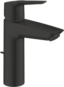 Grohe QuickFix Start M-Size wastafelkraan met koude start en trekwaste mat zwart