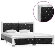 vidaXL Bedframe kunstleer zwart 160x200 cm