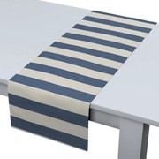 Dekoria Rechthoekige tafelloper, blauw-wit, 40 x 130 cm