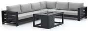 + 10% kassakorting | Hoek loungeset Bellagio | 6 personen | Loungeset Grijs | Hoekbank Aluminium | 340x265cm | Kees Smit Tuinmeubelen