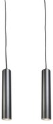 Set van 2 design hanglampen zwart - Tuba small