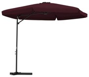 vidaXL Parasol met stalen paal 300 cm bordeauxrood