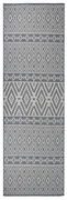 vidaXL Buitenkleed met patroon platgeweven 80x250 cm blauw