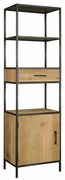 Tower Living Smalle Kast Gerookt Eiken Linksdraaiend Luna - 60x40x200cm.