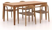 Bellagio Berbaro/Bruca 170cm dining tuinset 5-delig stapelbaar