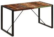 vidaXL Eettafel 140x70x75 cm massief gerecycled hout