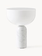 Kleine draagbare LED-tafellamp Kizu van marmer, dimbaar