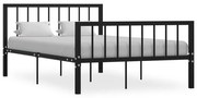 vidaXL Bedframe metaal zwart 120x200 cm