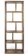 TemaHome Berlin Smalle Roomdivider 10-vaks Walnoot - 70x34x198cm.