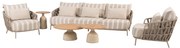 June Beverly stoel bank loungeset 6 delig latte 4 Seasons Outdoor