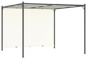 vidaXL Pergola met verstelbaar dak 3x3 m staal crèmewit