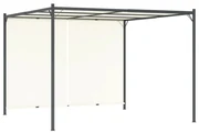 vidaXL Pergola met verstelbaar dak 3x3 m staal crèmewit
