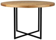 Ronde Eettafel Visgraat Eiken - 120 X 120cm.