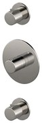 Hotbath Buddy inbouwthermostaat - 2 stopkranen - Geborsteld Nikkel CB007EXTGN