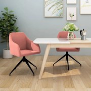 vidaXL Eetkamerstoelen 2 st fluweel roze