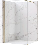 Walk-in douchewand Rea Flexi Transparent / Brush Gold 80