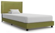 vidaXL Bedframe stof groen 90x200 cm