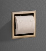 Saniclear Brass inbouw toiletrol houder zonder klep geborsteld messing - mat goud