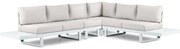 Hoek loungeset 6 personen Aluminium Wit  Lifestyle Garden Furniture Lorenzo
