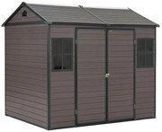 Tumba kunststof gereedschapshuis 2,4 x 1,9 m CoverTech bruin