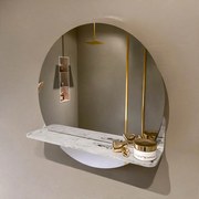 Mondiaz Spot spiegel rond Ø50cm met planchet glace