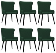 vidaXL Eetkamerstoelen 6 st fluweel groen