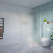 Fortifura Galeria Inloopdouche - mat glas - 140x200cm - 8mm - nano - blind inbouw profiel SW797937 SW1102415